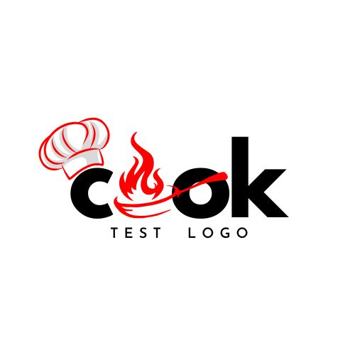Black and Red Cooking Class Logo